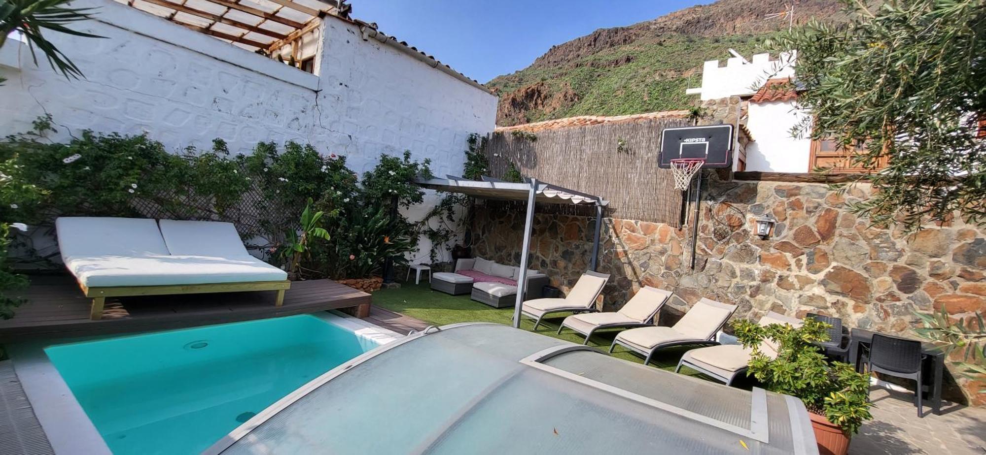 Casa Agustin Pool 27 ºc Villa Fataga Luaran gambar